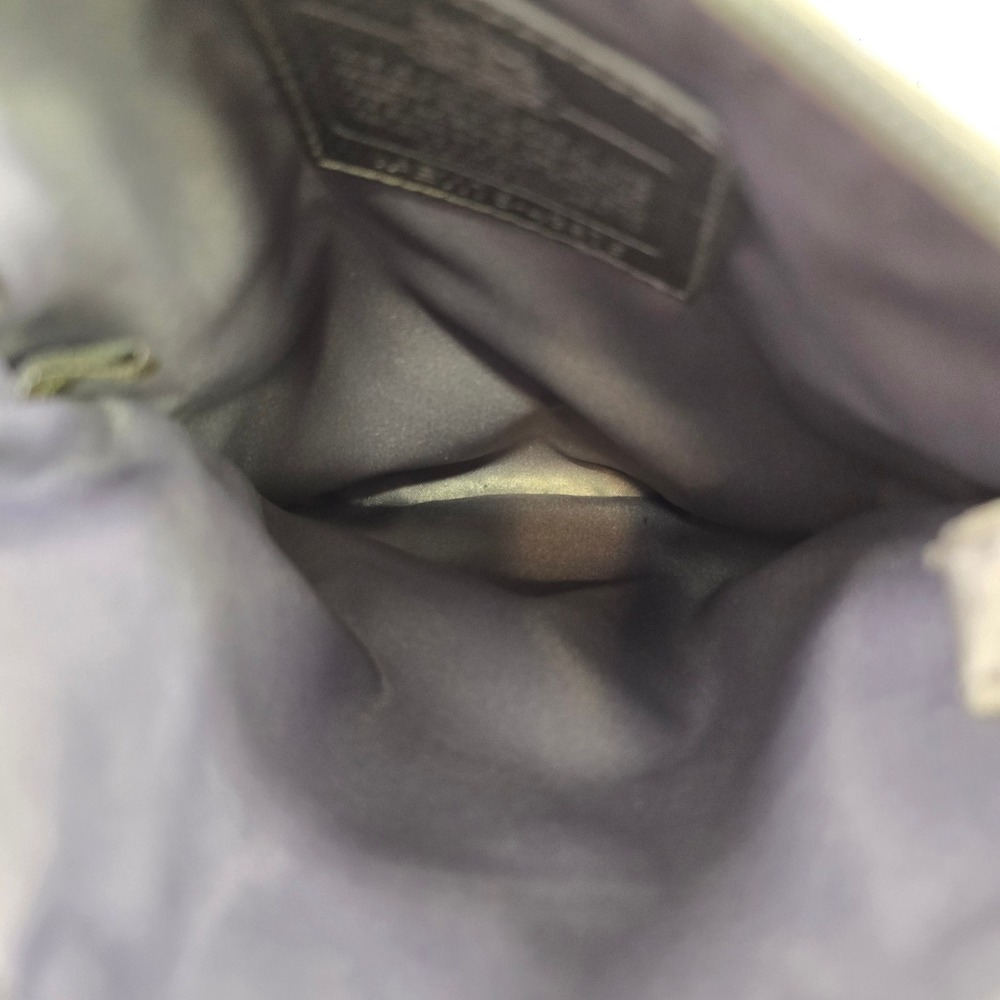 Coach Signature Crossbody File Bag Grey Silver Metallic Adjustable Strap 43976 - Picture 13 of 13